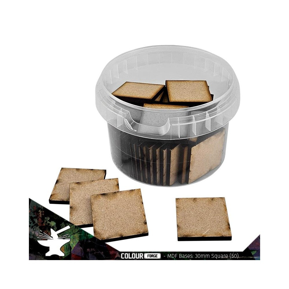 The War Hub - MDF Bases - 30mm Square (50)