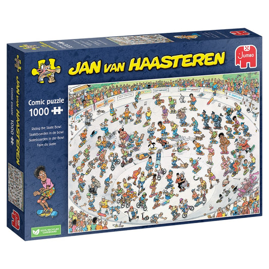 Puzzle - Jumbo Jan van Haasteren - Riding the Skate Bowl 1000Pc (Square box)