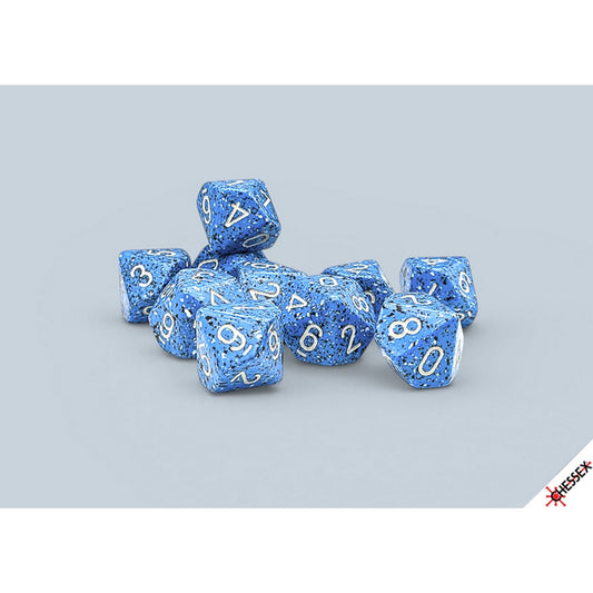 CHX 25176 Speckled Ocean Stone Set of Ten d10s