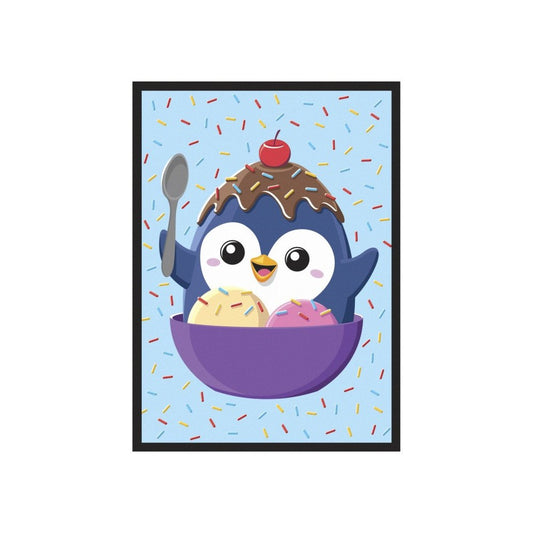 Ultra Pro: LE16942 Ice Cream Penguin - Double-Matte White Core Sleeves