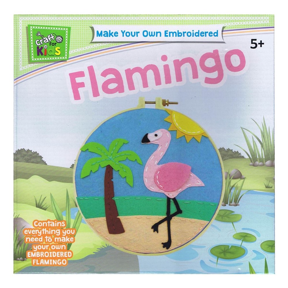 Make Your Own Embroidered Flamingo