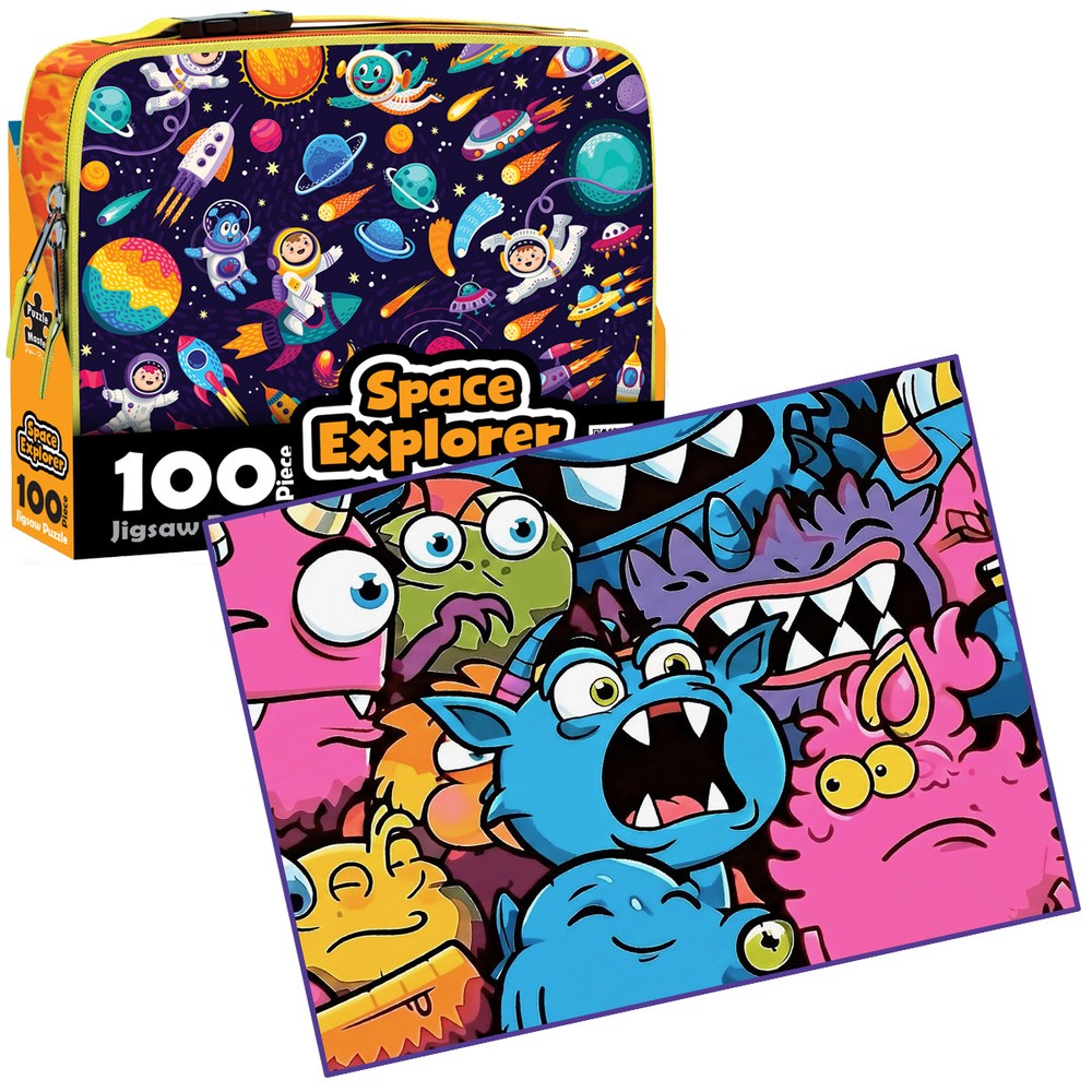 Puzzle - BMS - 100 Piece Lunch Box Puzzle Space Explorer AR Edition