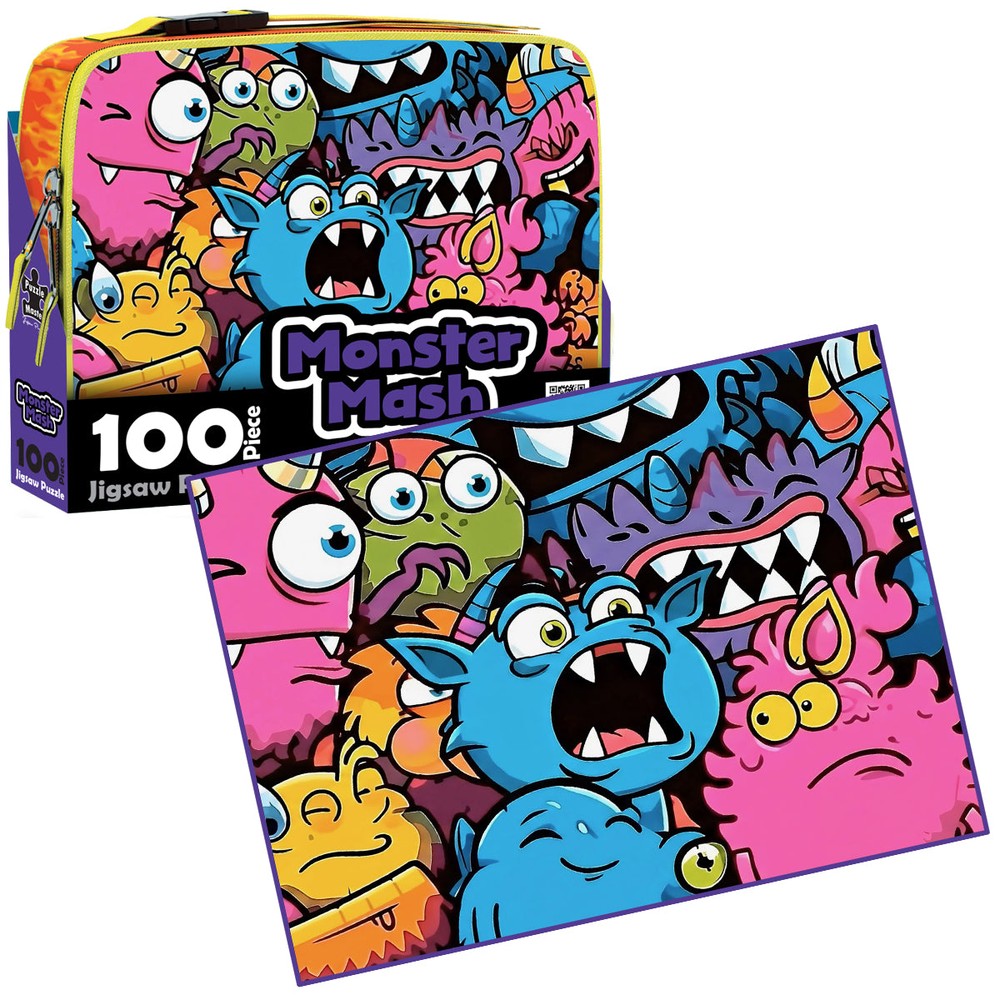Puzzle - BMS - 100 Piece Lunch Box Puzzle Monster Mash AR Edition