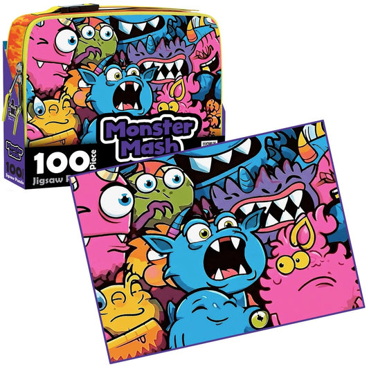 Puzzle - BMS - 100 Piece Lunch Box Puzzle Monster Mash AR Edition