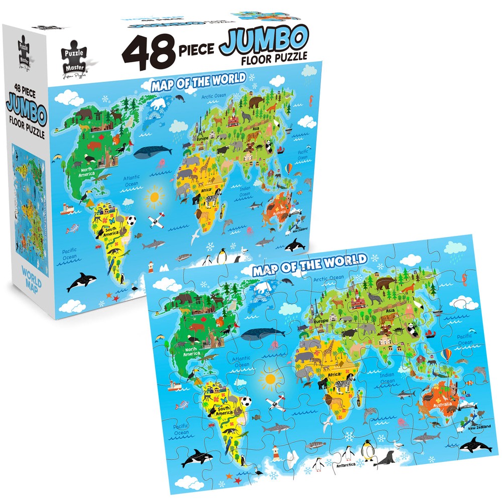 Puzzle - BMS - 48 Piece Jumbo Floor World Map