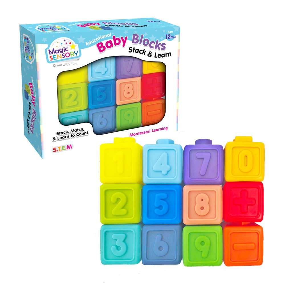 Baby Soft Learning Blocks 12 Piece