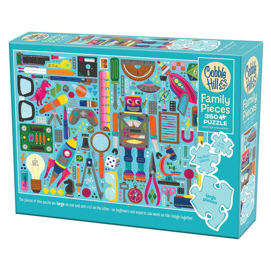 Puzzle - Cobble Hill - Nerdy Junk Drawer (Family) - 350pc