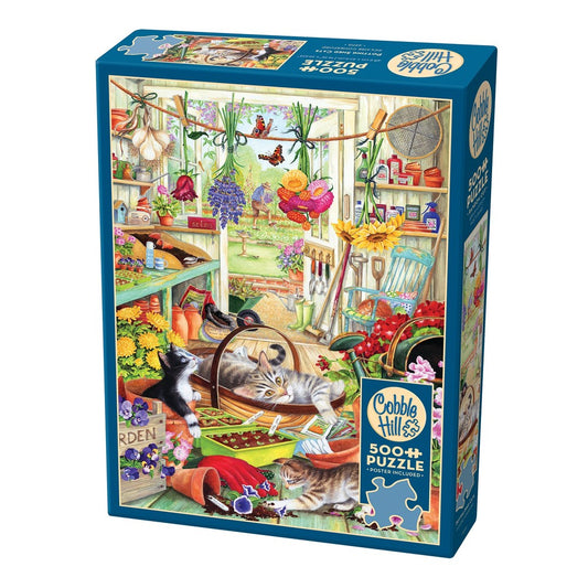 Puzzle - Cobble Hill - Potting Shed Cats - 500pc