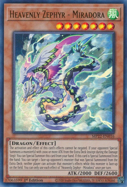遊戯王/PSE/効果モンスター/英語版/Blazing　Vortex　BLVO-EN029[PSE]：HEAVENLY ZEPHYR - MIRADORA/風の天翼ミラドーラ 英語版 BLVO-EN029 Heavenly Zephyr - Miradora 風の天翼