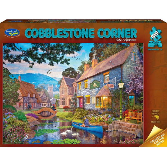 Puzzle - Holdson - Cobblestone Corner S3 - 1000pc Puzzle - Lake Afternoon