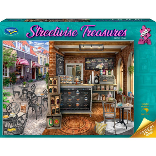 Puzzle - Holdson - Streetwise Treasures - 1000pc Puzzle - Coffee Shop