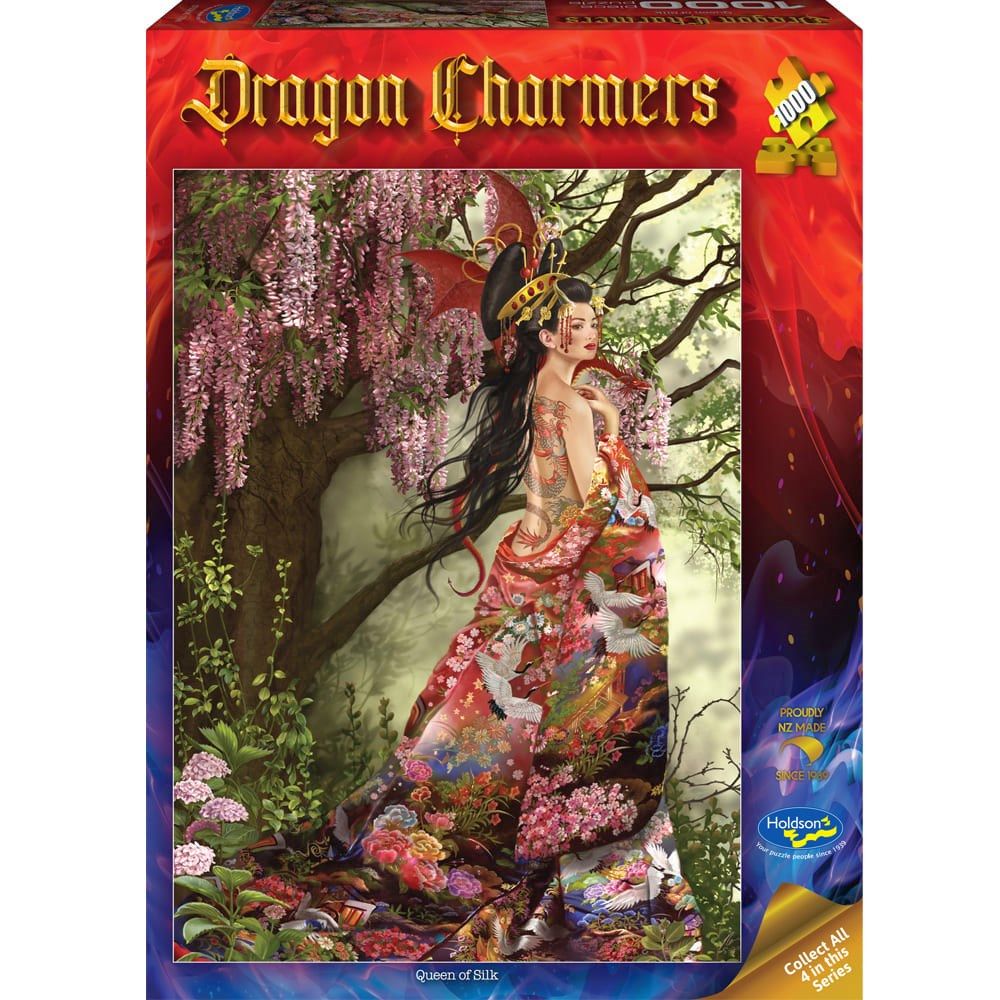 Puzzle - Holdson - Dragon Charmers - 1000pc Puzzle - Queen of Silk - Pink