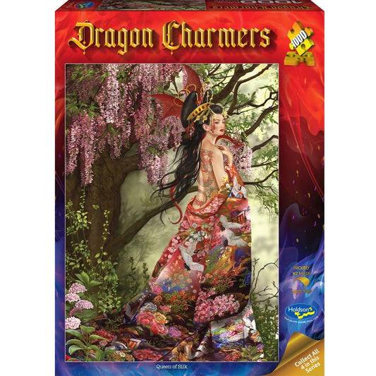 Puzzle - Holdson - Dragon Charmers - 1000pc Puzzle - Queen of Silk - Pink