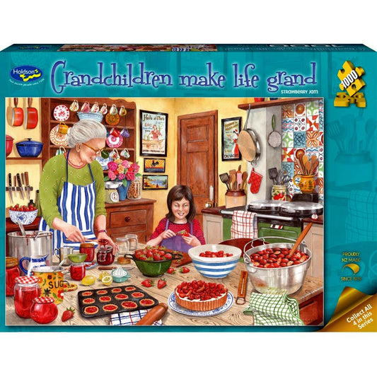 Puzzle - Holdson - Grandchildren Make Life Grand - 1000pc Puzzle- Strawberry Jam