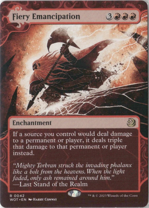 Scan Image | Fiery Emancipation - Wilds of Eldraine: Enchanting Tales | [4A4AB8EB]