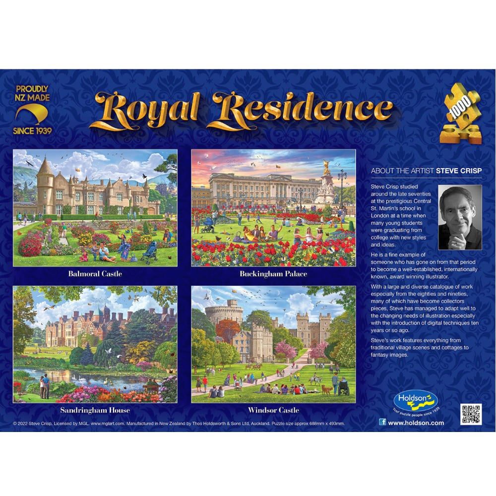 Puzzle - Holdson - Royal Residence - 1000pc Puzzle - SET OF FOUR (Master)