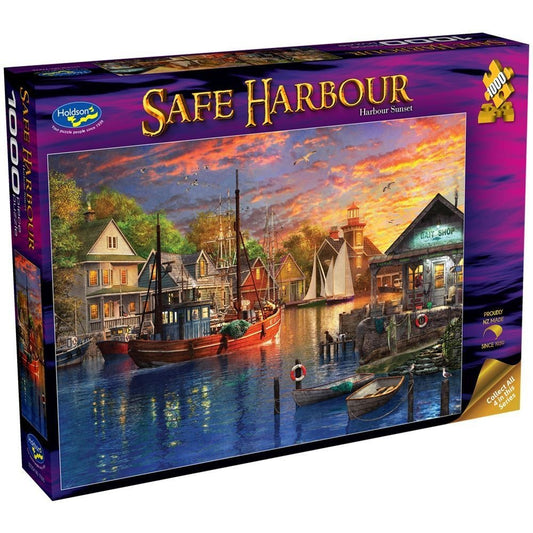 Puzzle - Holdson - Safe Harbour - 1000pc Puzzle - Harbour Sunset