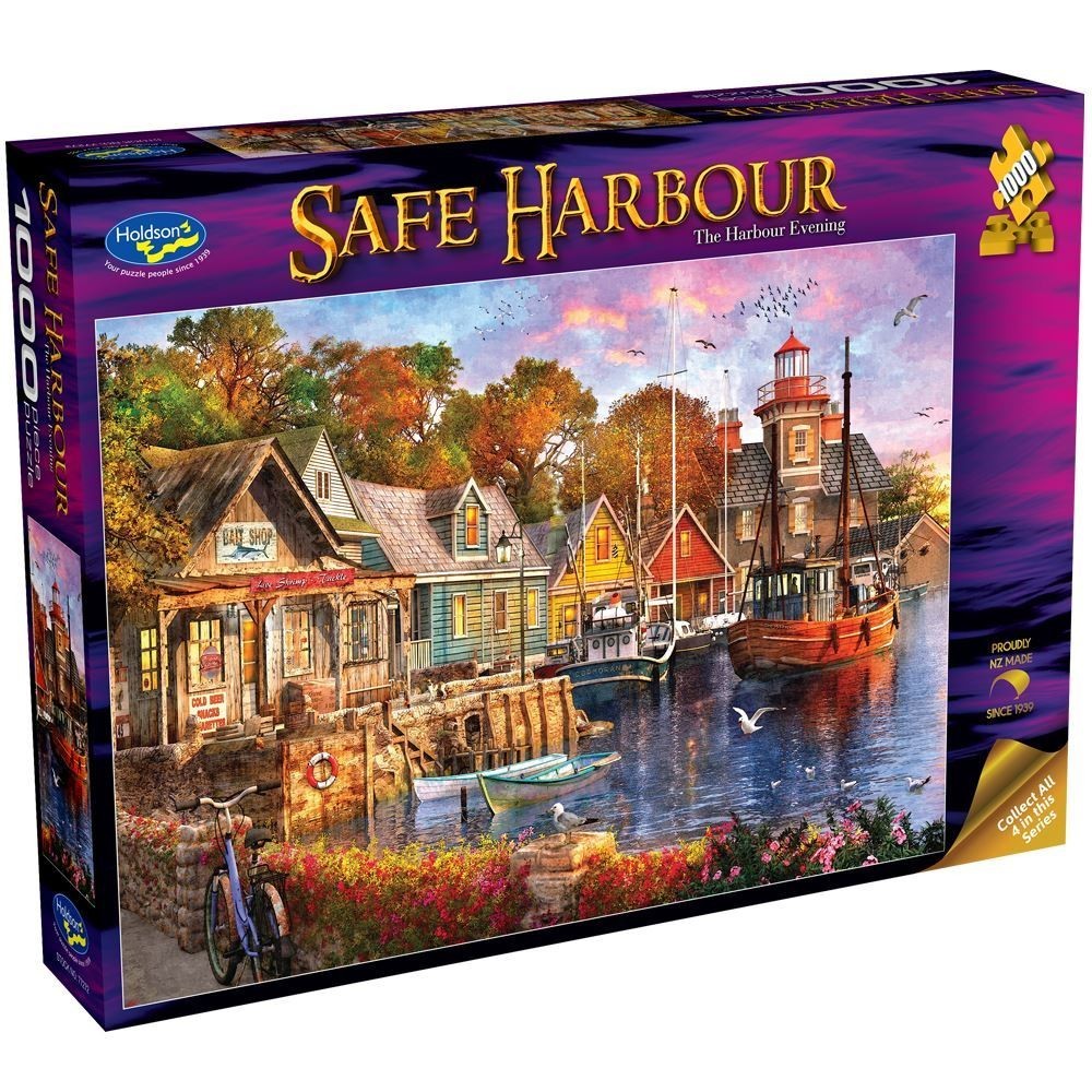 Puzzle - Holdson - Safe Harbour - 1000pc Puzzle - Harbour Evening