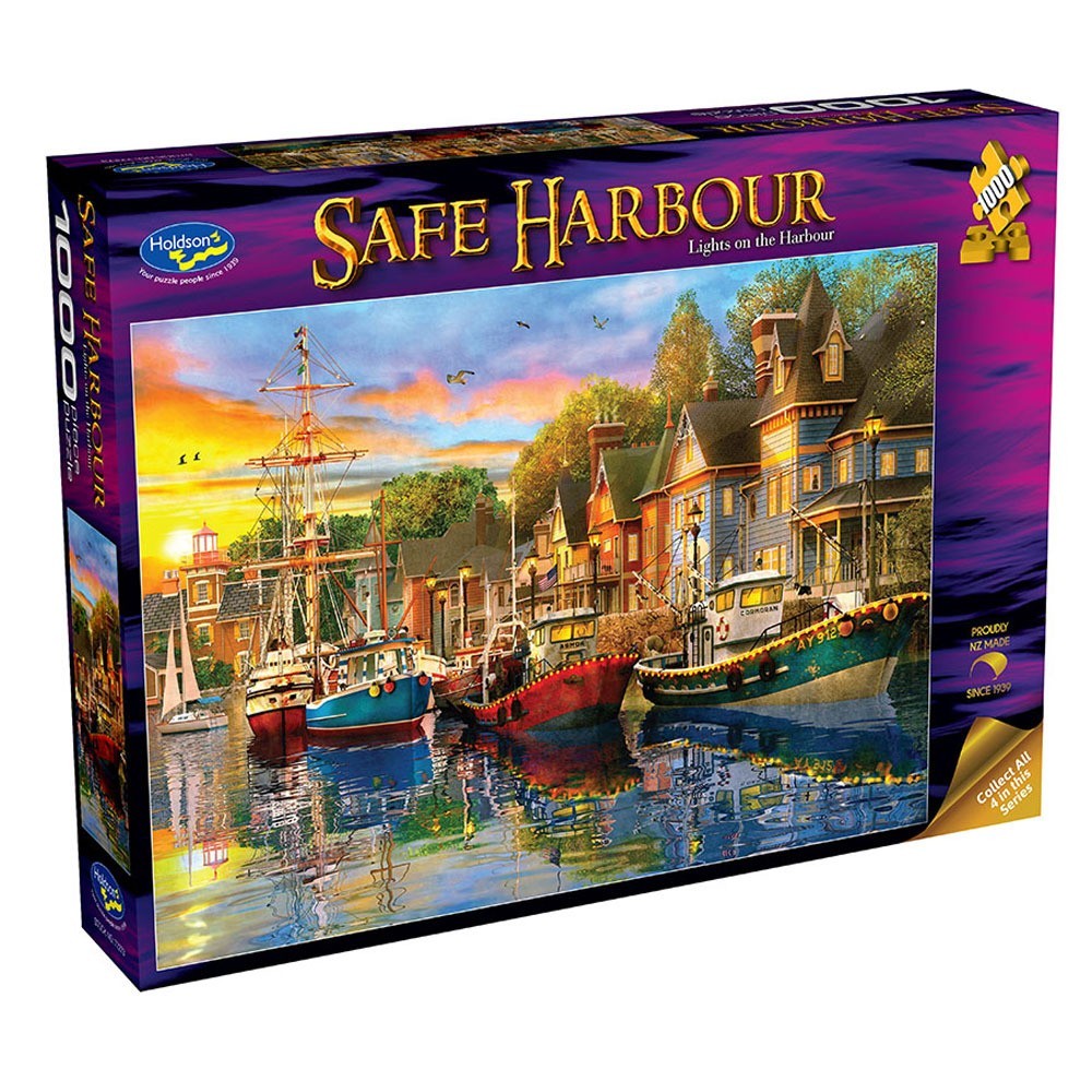 Puzzle - Holdson - Safe Harbour - 1000pc Puzzle - Lights On Harbour