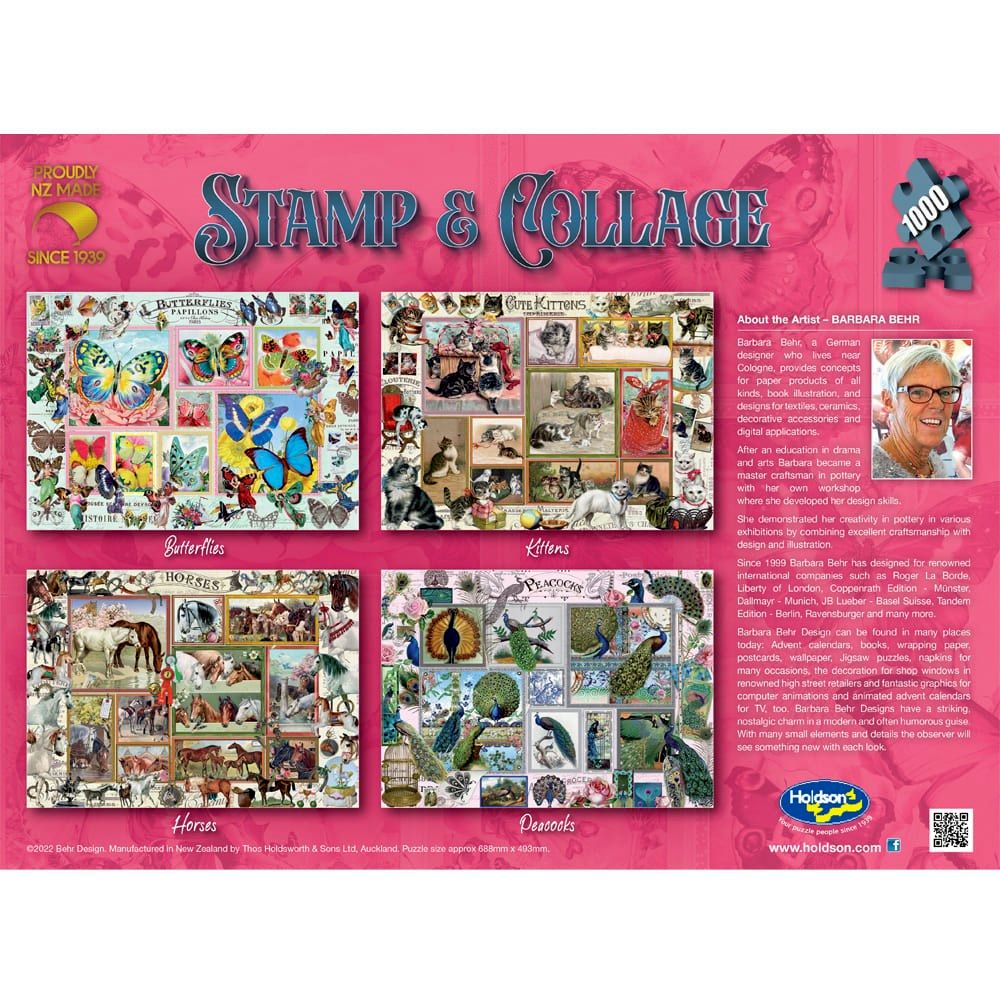 Puzzle - Holdson - Stamp & Collage - 1000pc Puzzle - SET OF FOUR (Master)