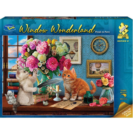 Puzzle - Holdson - Window Wonderland S2 - 1000pc Puzzle - Petals & Paws