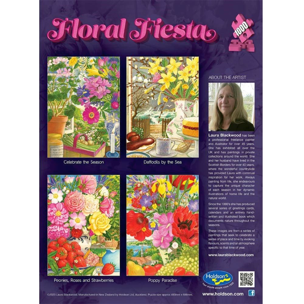 Puzzle - Holdson - Floral Fiesta - 1000pc Puzzle - SET OF FOUR