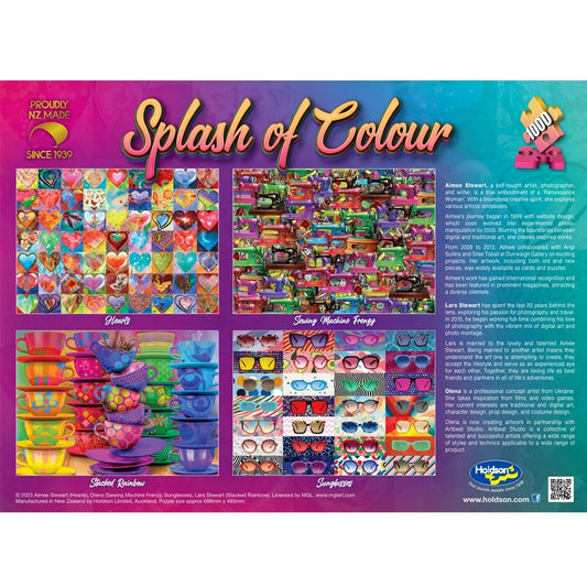 Puzzle - Holdson - Splash of Colour - 1000pc Puzzle - SET OF FOUR