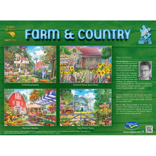Puzzle - Holdson - Farm & Country - 1000pc Puzzle - SET OF FOUR