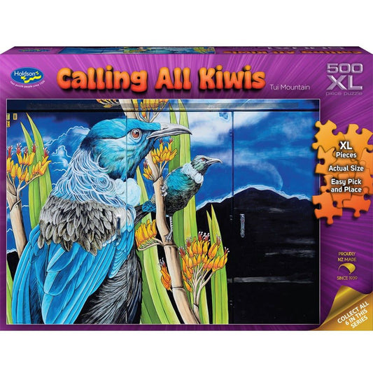 Puzzle - Holdson - Calling All Kiwis - 500XLpc Puzzle - Tui Mountain