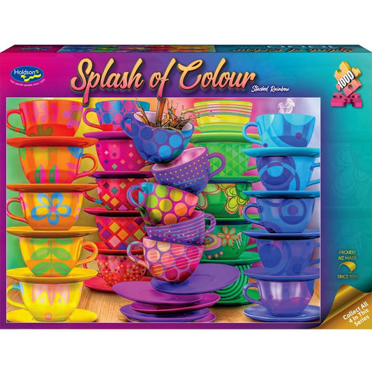 Puzzle - Holdson - Splash of Colour - 1000pc Puzzle - Stacked Rainbow