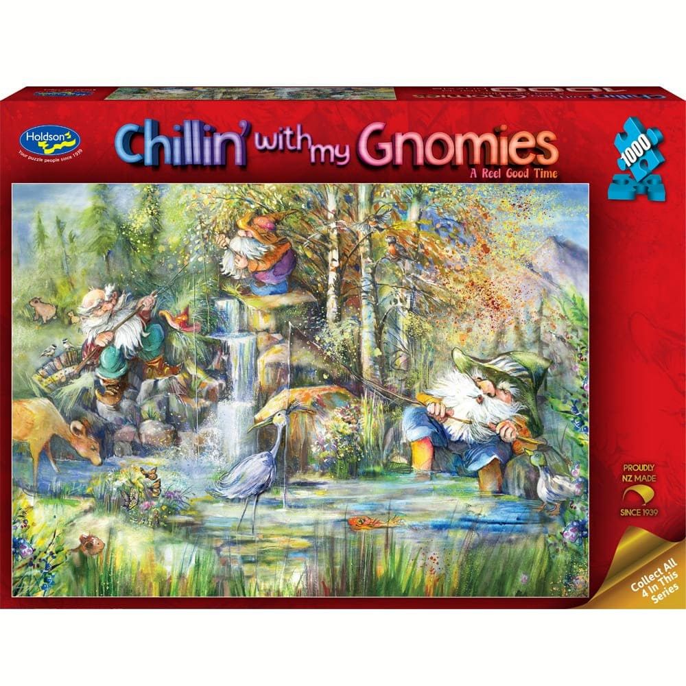 Puzzle - Holdson - Chillin' with My Gnomies - 1000pc Puzzle - A Reel Good Time