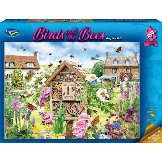 Puzzle - Holdson - Birds & The Bees - 1000pc Puzzle - Busy Bee Hotel