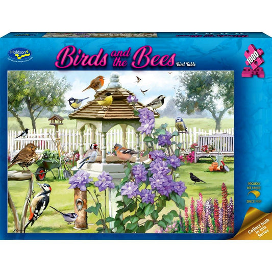 Puzzle - Holdson - Birds And The Bees - 1000pc Puzzle - Bird Table