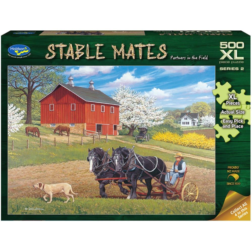 Puzzle - Holdson - Stable Mates S2 - 500XLpc Puzzle - Partners in the Field