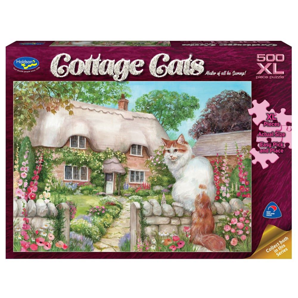 Puzzle - Holdson - Cottage Cats - 500XLpc Puzzle - Master of All He Surveys