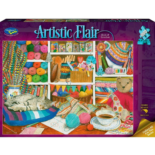 Puzzle - Holdson - Artistic Flair - 1000pc Puzzle - Knit & Crochet