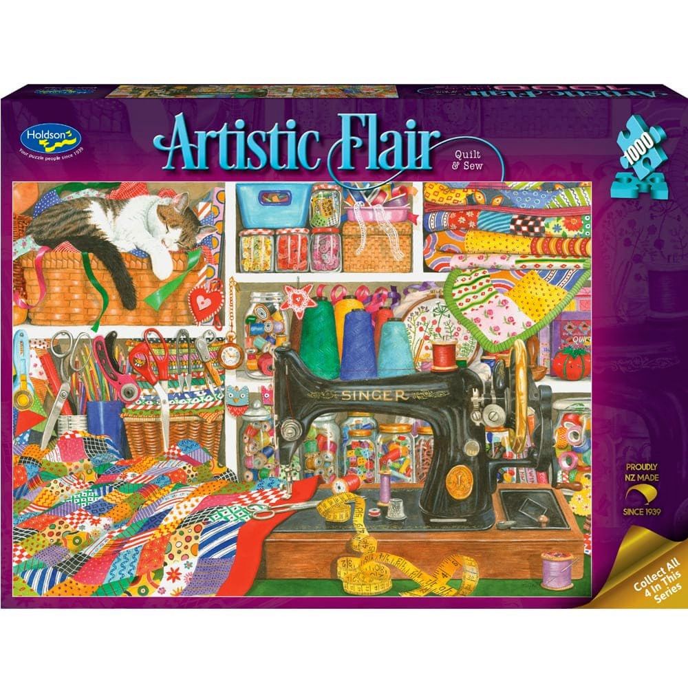 Puzzle - Holdson - Artistic Flair - 1000pc Puzzle - Quilt & Sew