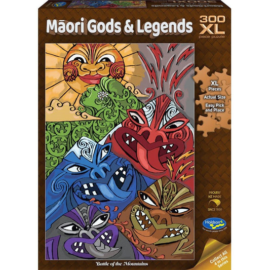 Puzzle - Holdson - Maori Gods & Legends - 300XLpc Puzzle - Battle of The Mountains