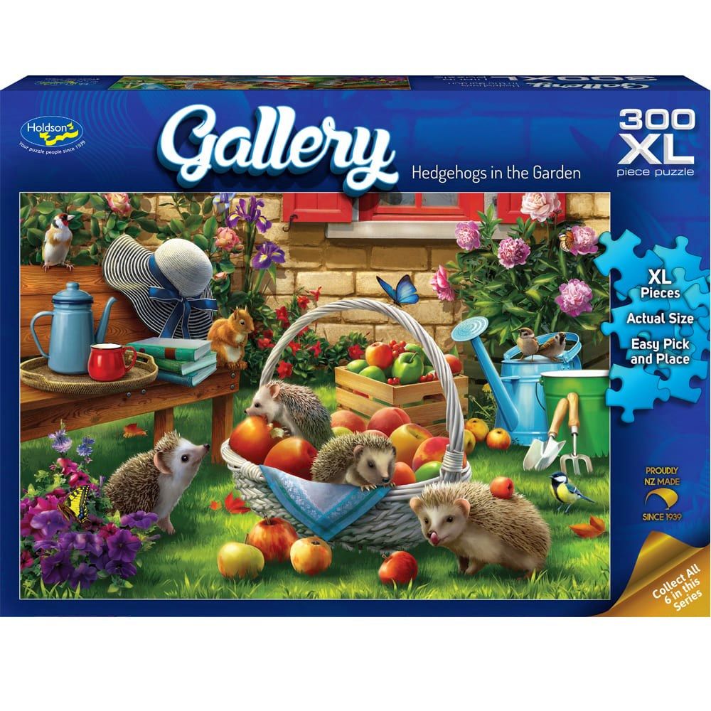 Puzzle - Holdson - Gallery S9 - 300XLpc Puzzle - Hedgehogs In The Garden
