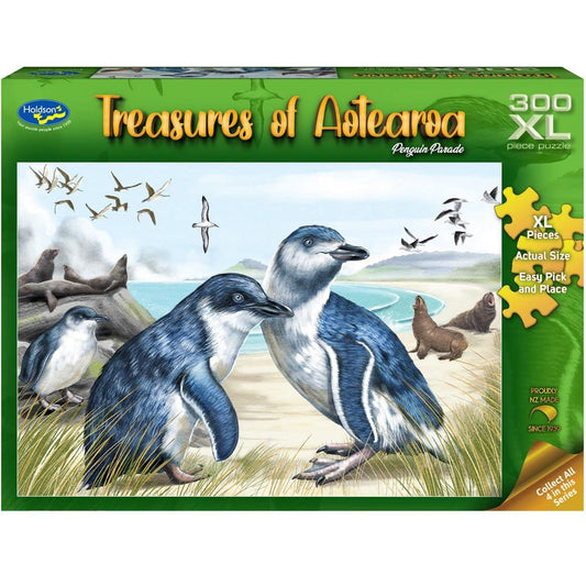 Puzzle - Holdson - Treasures of Aotearoa S1 - 300XLpc Puzzle - Penguin Parade