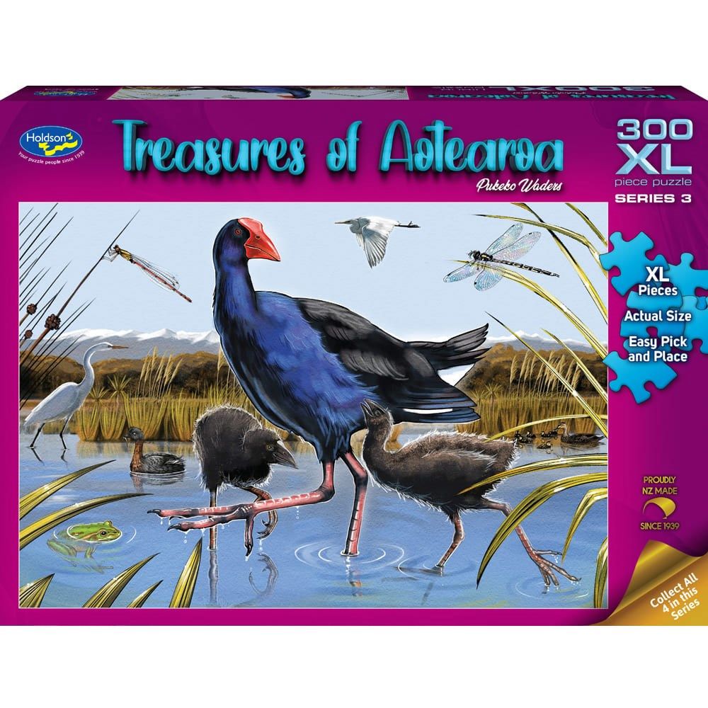 Puzzle - Holdson - Treasures of Aotearoa S3 - 300XLpc Puzzle - Pukeko Waders