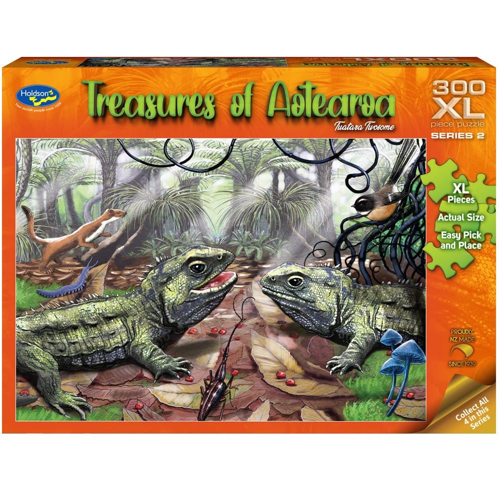 Puzzle - Holdson - Treasures of Aotearoa S2 - 300XLpc Puzzle - Tuatara Twosome