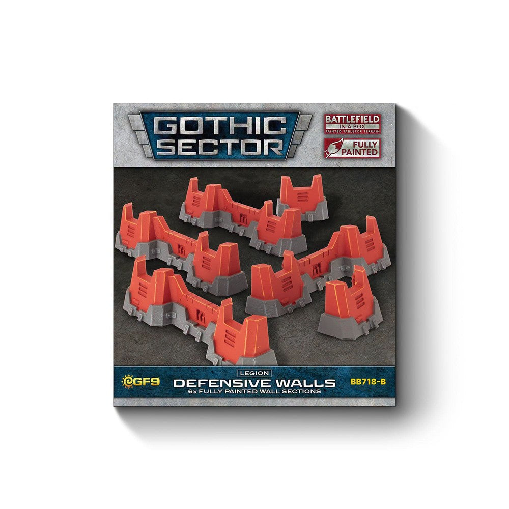Battlefield in a Box: Gothic Sector – Legion Defensive Walls Red Paint Scheme