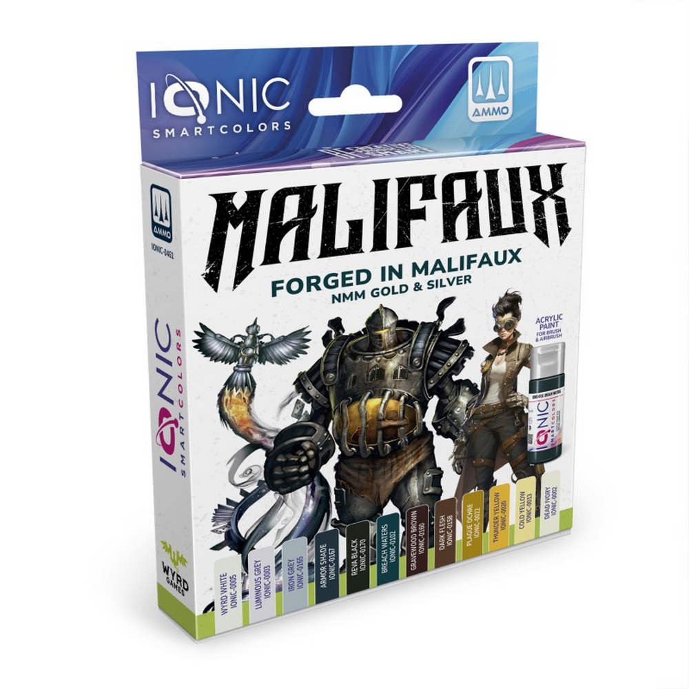 IONIC SMART - Set Malifaux Forged in Malifaux NMM Gold and Silver Paint Set
