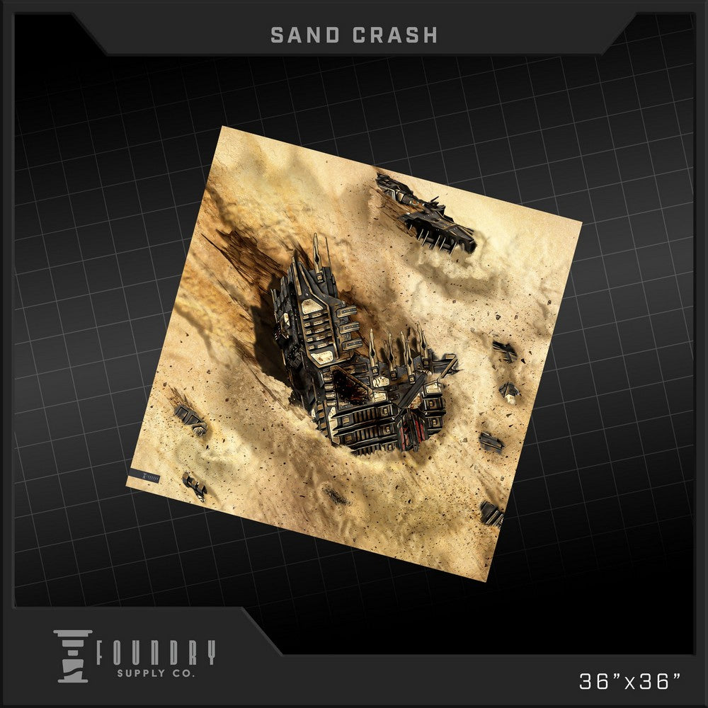 "Foundry Supply - BattleMat - Sand Crash (36""x36"")"