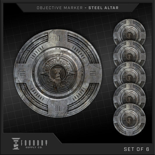 "Foundry Supply - Objective Marker - Steel Altar (7.5"" Round)"