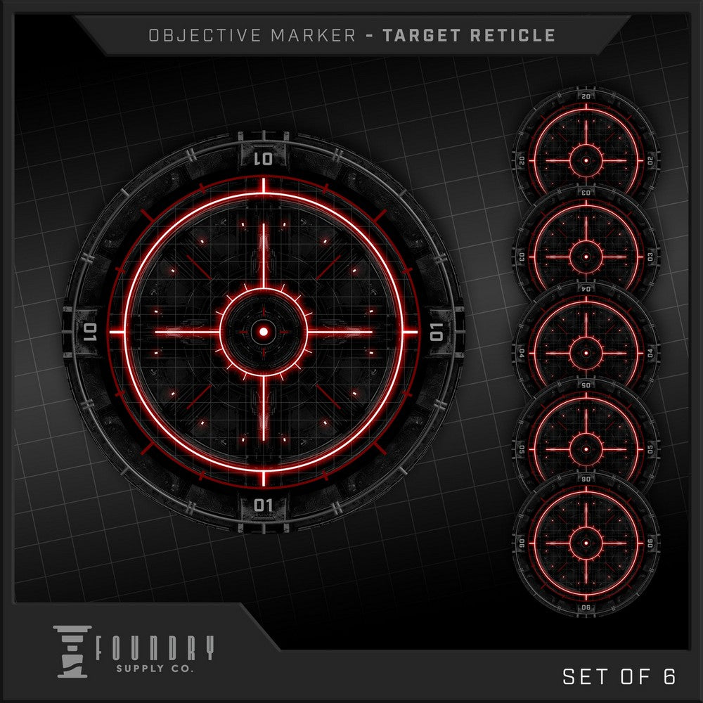 "Foundry Supply - Objective Marker - Target Reticle (7.5"" Round)"