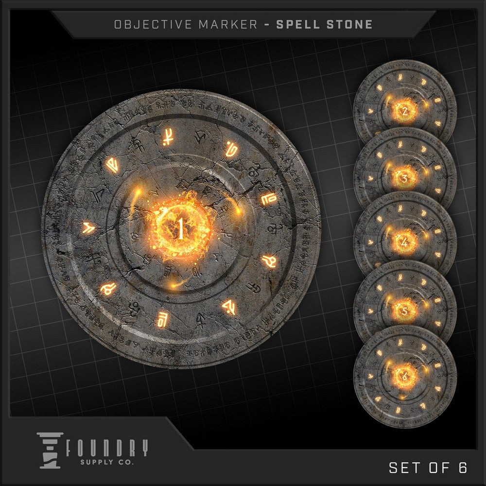 "Foundry Supply - Objective Marker - Spell Stone (7.5"" Round)"