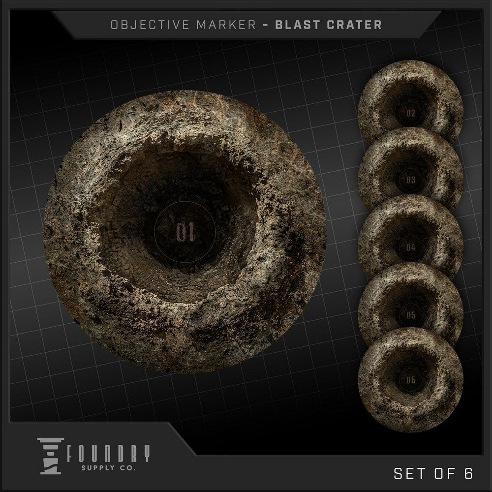 "Foundry Supply - Objective Marker - Blast Crater (7.5"" Round)"