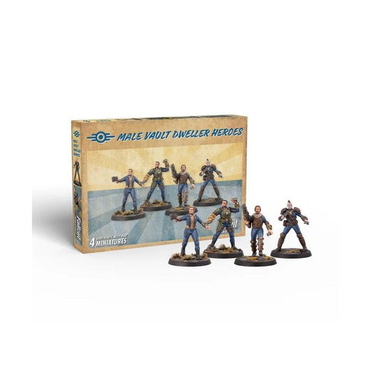 Fallout: Miniatures - Male Hero Vault Dwellers (Plastic)